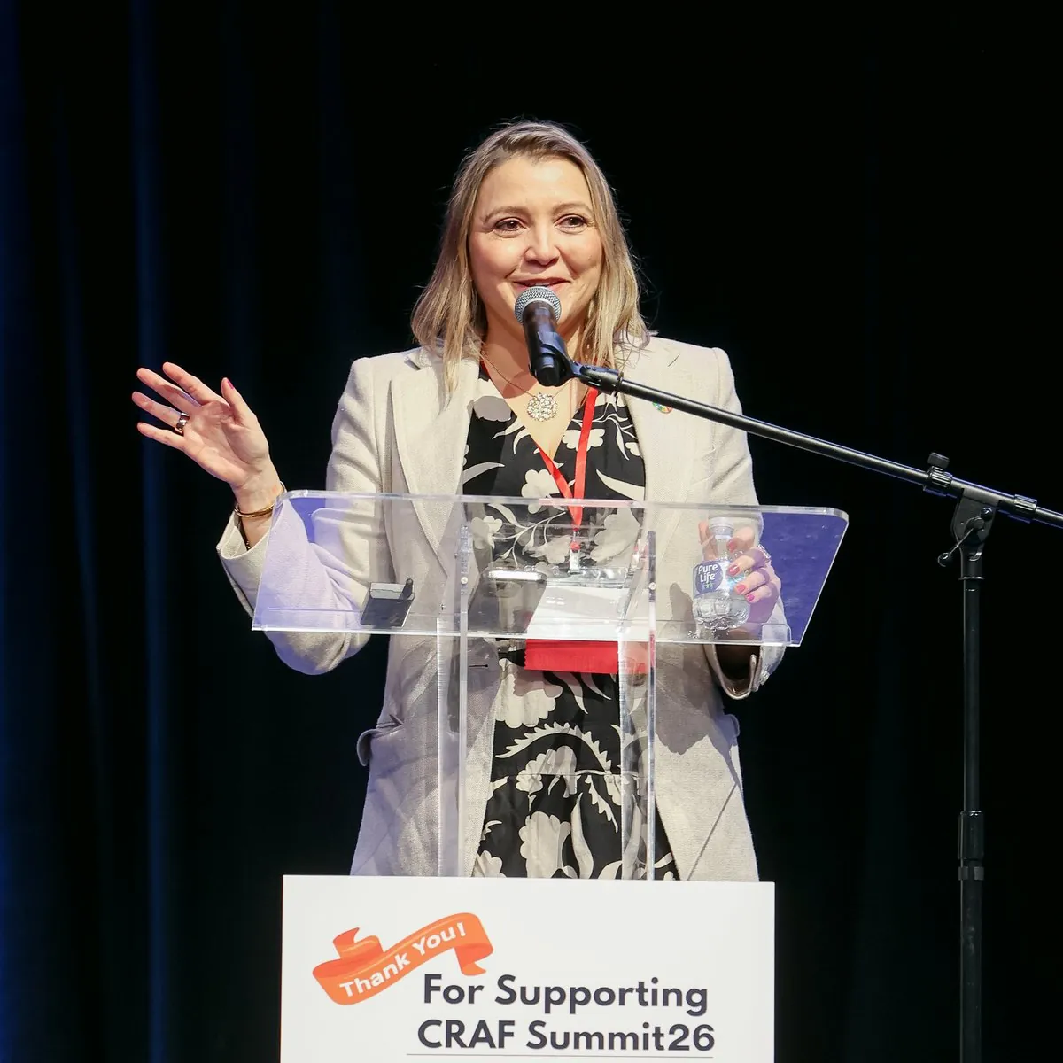 Scarlett Lanzas on stage at Summit 26